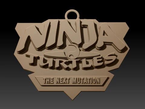 TMNT Keychains All Logo Badges 1984 2023 Printable v2 3D Print Model
