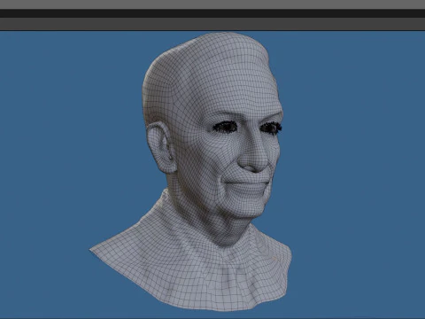 Walt Disney Real-Time Renderable Bust Fan Art 3D Model