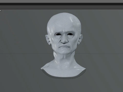 Edgar Allan Poe Renderable Bust PBR 3D Model