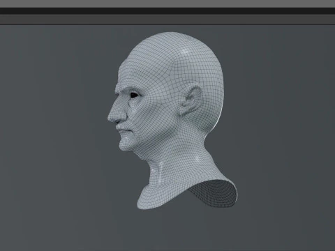 Edgar Allan Poe Renderable Bust PBR 3D Model