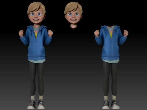 Inside Out'tan Riley 1 ve 2 yazdırılabilir fig&uuml;rler 3D Baskı Modeli