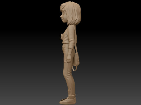 Inside Out'tan Riley 1 ve 2 yazdırılabilir fig&uuml;rler 3D Baskı Modeli