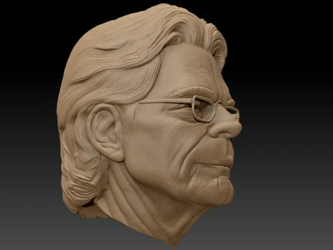 Stephen King Bust 3D Printable Model 3D Print Model