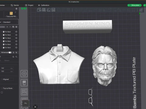 Stephen King Bust 3D Printable Model 3D Print Model
