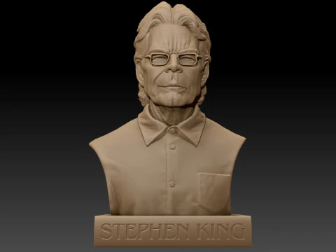 Stephen King Bust 3D Printable Model 3D Print Model