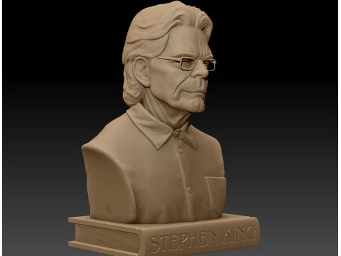Stephen King Bust 3D Printable Model 3D Print Model