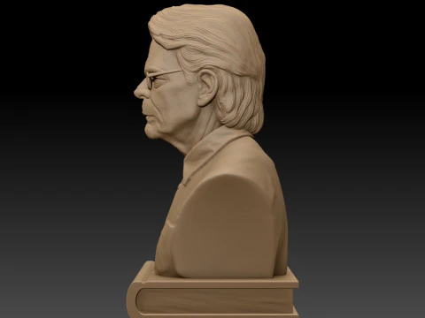 Stephen King Bust 3D Printable Model 3D Print Model