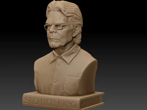 Stephen King Bust 3D Printable Model 3D Print Model
