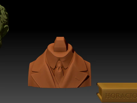 HORACIO QUIROGA bust 3D Printable Model 3D Print Model