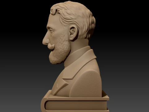 HORACIO QUIROGA bust 3D Printable Model 3D Print Model