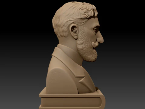 HORACIO QUIROGA bust 3D Printable Model 3D Print Model