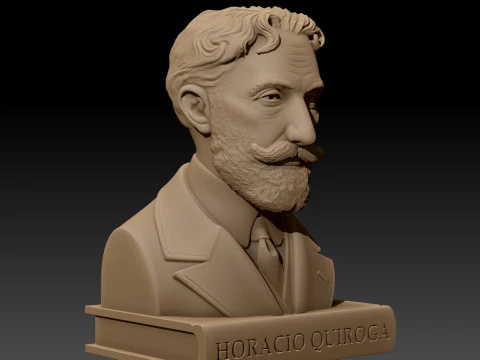 HORACIO QUIROGA bust 3D Printable Model 3D Print Model