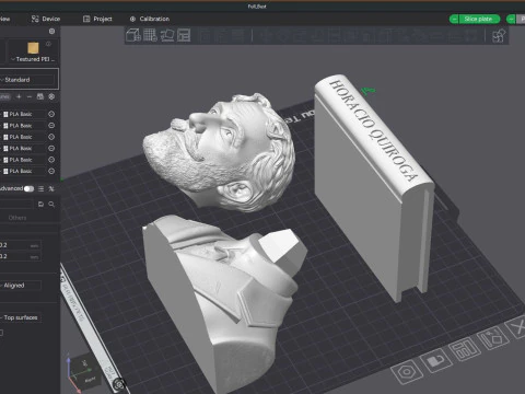 HORACIO QUIROGA bust 3D Printable Model 3D Print Model