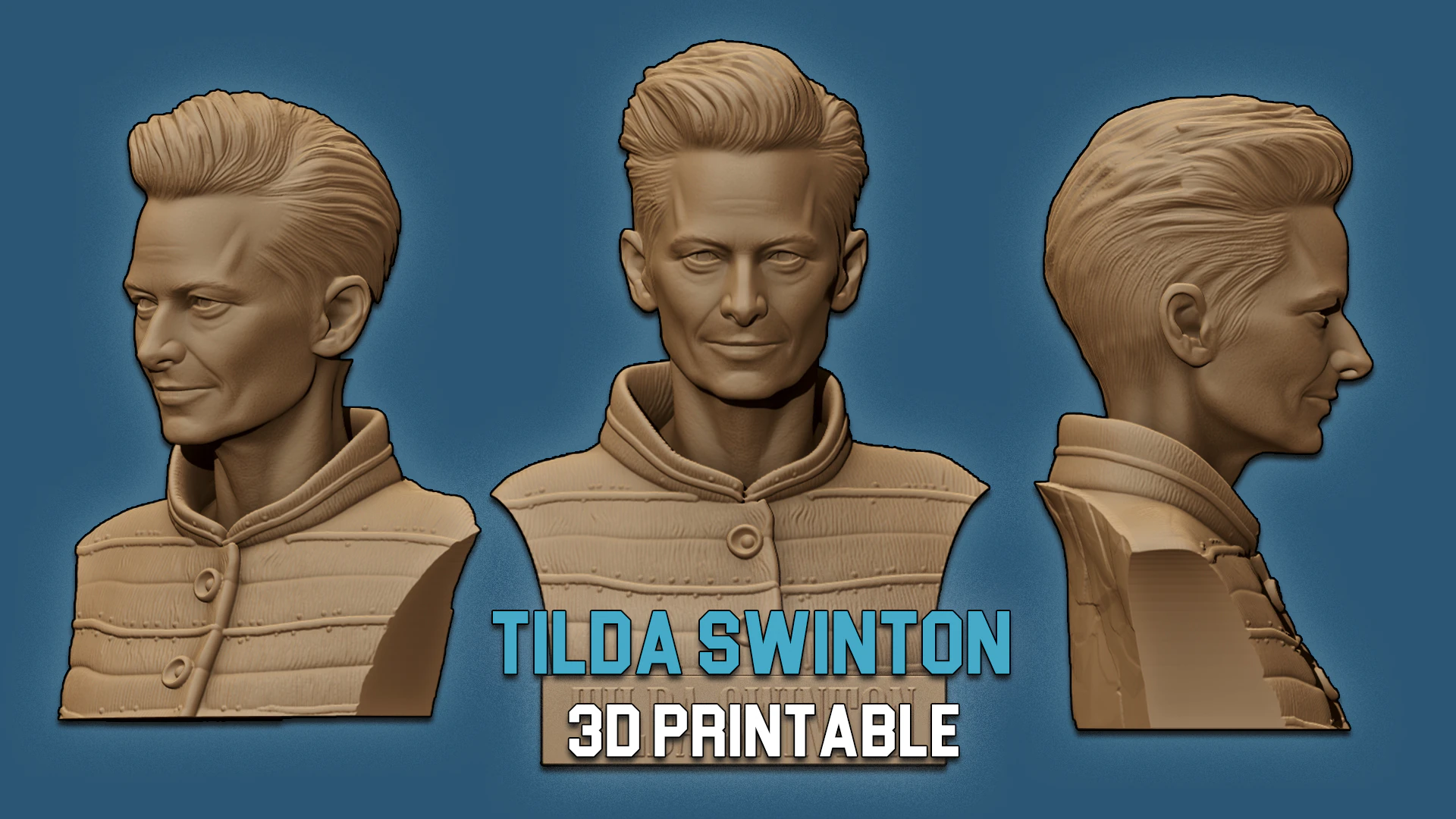 TILDA SWINTON 3D Printable Model 3D Print Model .c4d .max .obj .3ds .fbx .stl .blend