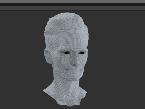 TILDA SWINTON Real Time Renderable Bust Fan Art 3D Model