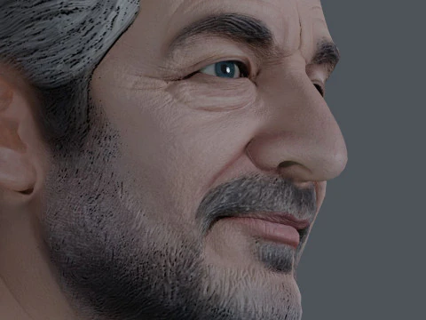 RICARDO DARIN Real Time Renderable Bust 3D Model