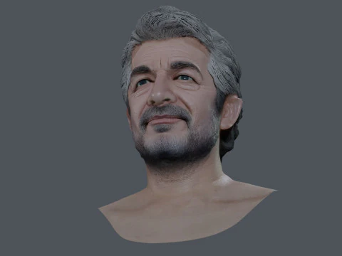 RICARDO DARIN Real Time Renderable Bust 3D Model