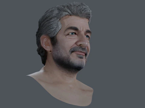RICARDO DARIN Real Time Renderable Bust 3D Model