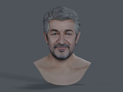 RICARDO DARIN Real Time Renderable Bust 3D Model
