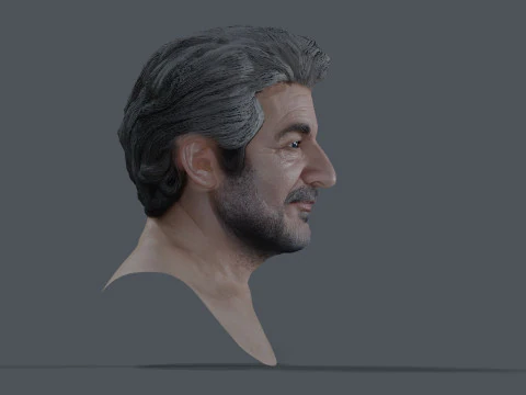 RICARDO DARIN Real Time Renderable Bust 3D Model