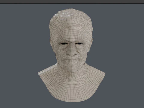 RICARDO DARIN Real Time Renderable Bust 3D Model