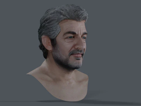 RICARDO DARIN Real Time Renderable Bust 3D Model