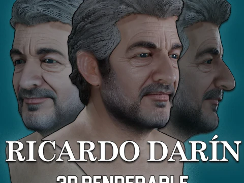 RICARDO DARIN Real Time Renderable Bust 3D Model