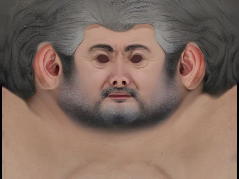 RICARDO DARIN Real Time Renderable Bust 3D Model