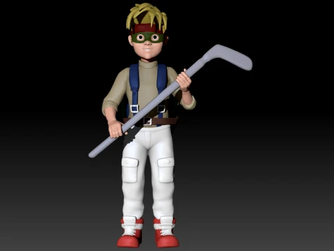 TMNT Zach 3D Color Printable Figure 3D Print Model