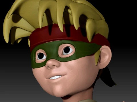 TMNT Zach 3D Color Printable Figure 3D Print Model