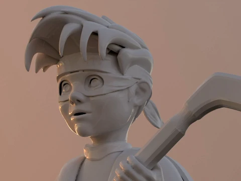 TMNT Zach 3D Color Printable Figure 3D Print Model