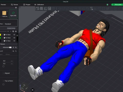 TMNT CASEY JONES 3D Color Printable Figure 3D Print Model