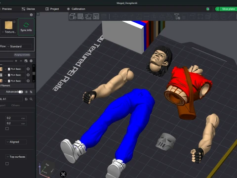 TMNT CASEY JONES 3D Color Printable Figure 3D Print Model