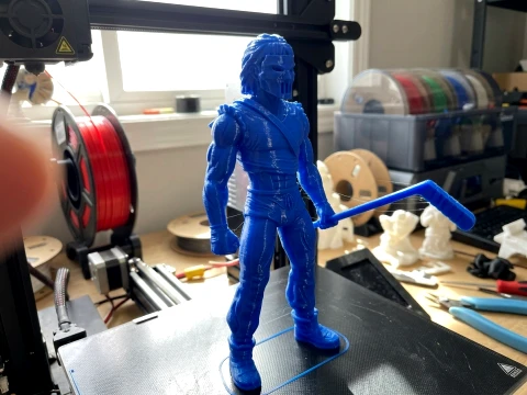 TMNT CASEY JONES 3D Color Printable Figure 3D Print Model