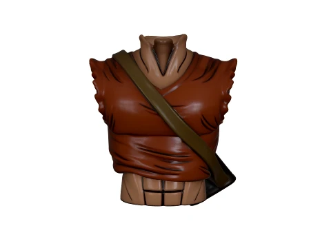TMNT CASEY JONES 3D Color Printable Figure 3D Print Model