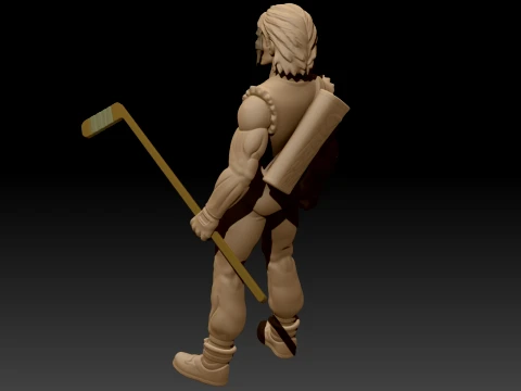 TMNT CASEY JONES 3D Color Printable Figure 3D Print Model