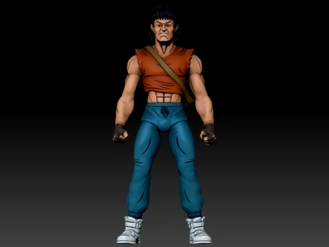TMNT CASEY JONES 3D Color Printable Figure 3D Print Model