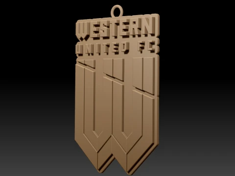 Collection compl&egrave;te de badges de l'&eacute;quipe de football de la A-League Australie imprimable et renduable Modèles 3D en vedette