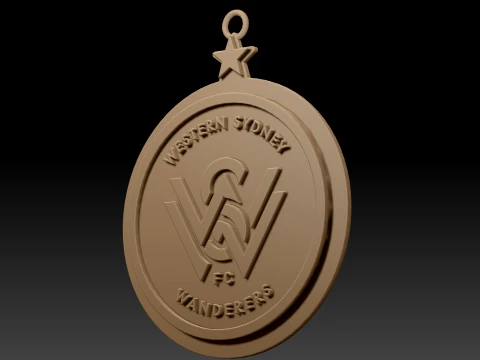 Collection compl&egrave;te de badges de l'&eacute;quipe de football de la A-League Australie imprimable et renduable Modèles 3D en vedette