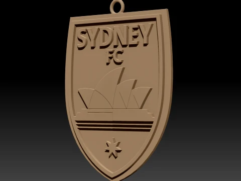 Collection compl&egrave;te de badges de l'&eacute;quipe de football de la A-League Australie imprimable et renduable Modèles 3D en vedette