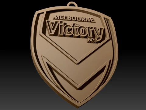 Collection compl&egrave;te de badges de l'&eacute;quipe de football de la A-League Australie imprimable et renduable Modèles 3D en vedette