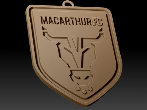 Collection compl&egrave;te de badges de l'&eacute;quipe de football de la A-League Australie imprimable et renduable Modèles 3D en vedette