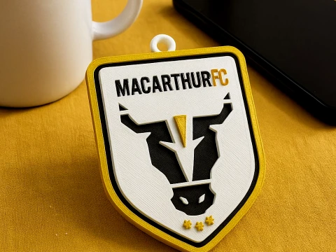 Collection compl&egrave;te de badges de l'&eacute;quipe de football de la A-League Australie imprimable et renduable Modèles 3D en vedette