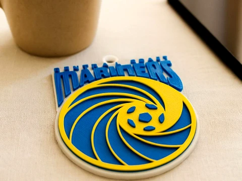 Collection compl&egrave;te de badges de l'&eacute;quipe de football de la A-League Australie imprimable et renduable Modèles 3D en vedette