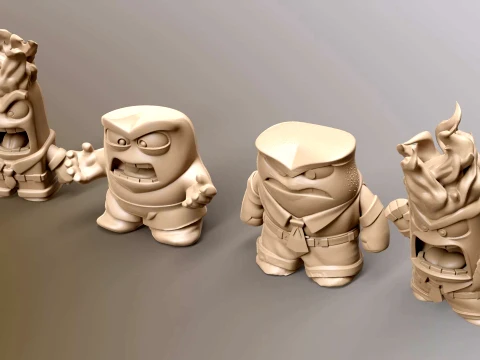 Anger from Inside Out Printable and Renderable 3D Print Model