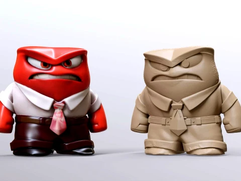 Anger from Inside Out Printable and Renderable 3D Print Model