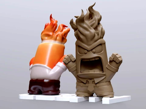 Anger from Inside Out Printable and Renderable 3D Print Model