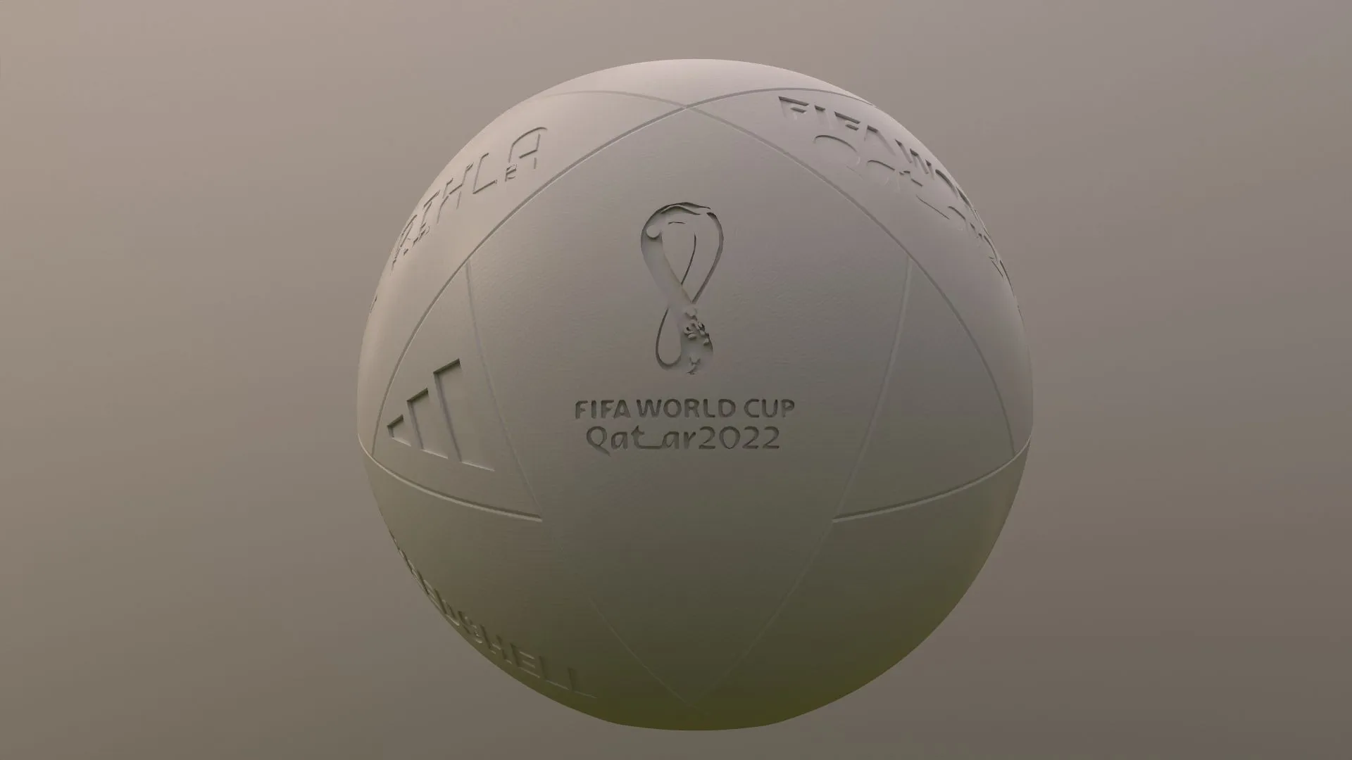 Al Rihla Qatar 2022 Football Ball 3D Printable Renderable Model 3D Print Model .c4d .max .obj .3ds .fbx .stl .blend 