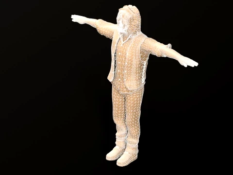 Personaggio 3D Daryl Dixon Fan Art per il rendering in tempo reale Modello 3D