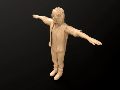 Personaggio 3D Daryl Dixon Fan Art per il rendering in tempo reale Modello 3D